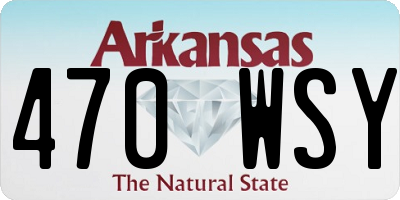 AR license plate 470WSY