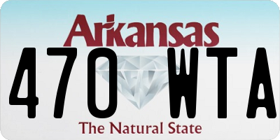 AR license plate 470WTA