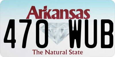 AR license plate 470WUB