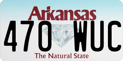 AR license plate 470WUC