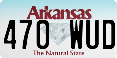 AR license plate 470WUD