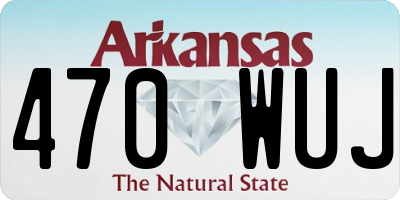 AR license plate 470WUJ