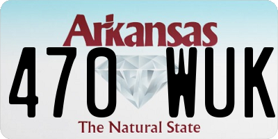 AR license plate 470WUK