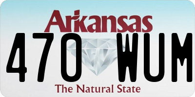 AR license plate 470WUM