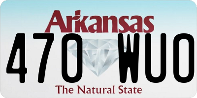 AR license plate 470WUO