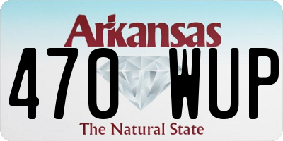 AR license plate 470WUP