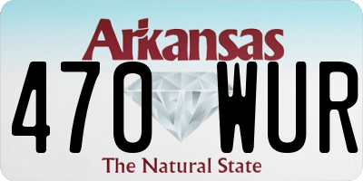 AR license plate 470WUR