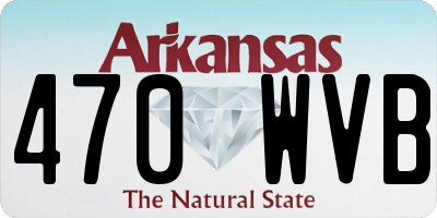 AR license plate 470WVB