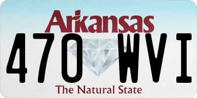 AR license plate 470WVI