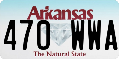 AR license plate 470WWA