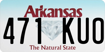 AR license plate 471KUO