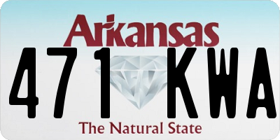 AR license plate 471KWA