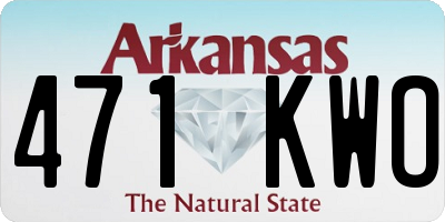AR license plate 471KWO