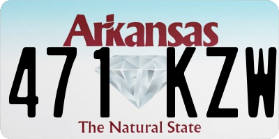 AR license plate 471KZW