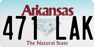 AR license plate 471LAK