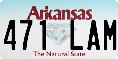 AR license plate 471LAM