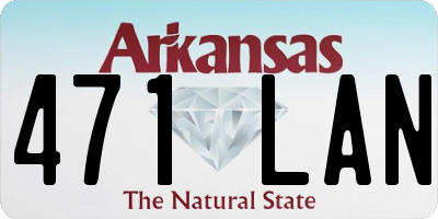 AR license plate 471LAN