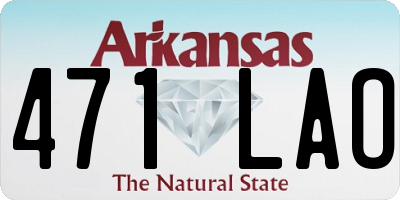 AR license plate 471LAO