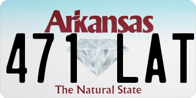 AR license plate 471LAT