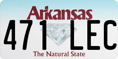 AR license plate 471LEC
