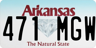 AR license plate 471MGW