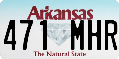 AR license plate 471MHR