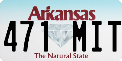 AR license plate 471MIT