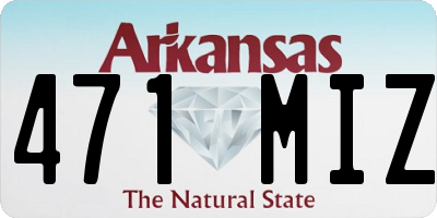 AR license plate 471MIZ