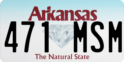 AR license plate 471MSM