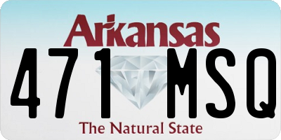 AR license plate 471MSQ