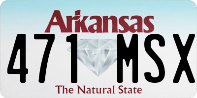 AR license plate 471MSX