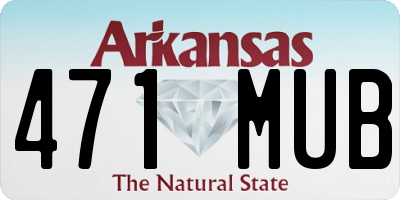 AR license plate 471MUB