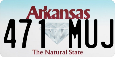 AR license plate 471MUJ