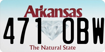 AR license plate 471OBW