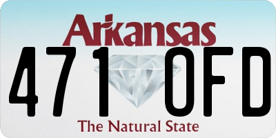 AR license plate 471OFD