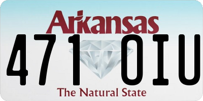 AR license plate 471OIU