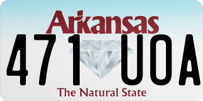AR license plate 471UOA