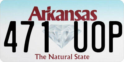 AR license plate 471UOP