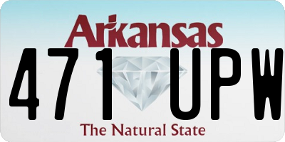 AR license plate 471UPW