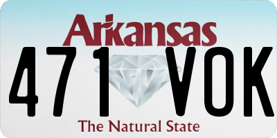 AR license plate 471VOK