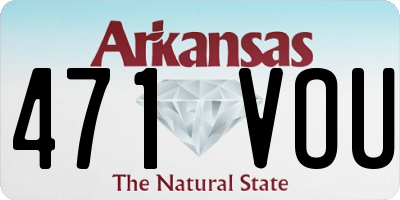 AR license plate 471VOU