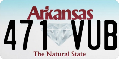 AR license plate 471VUB