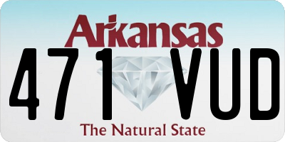 AR license plate 471VUD