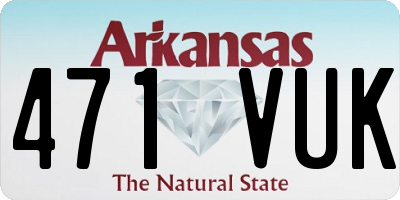 AR license plate 471VUK