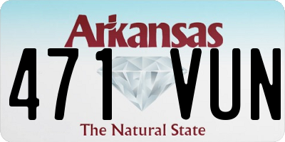 AR license plate 471VUN