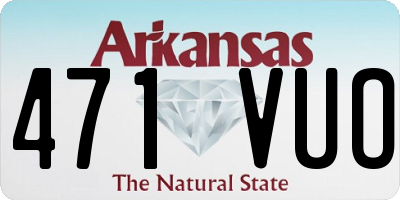 AR license plate 471VUO