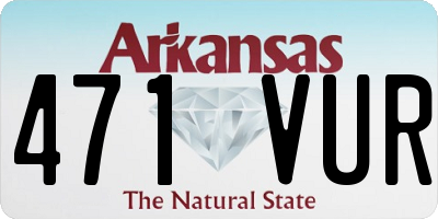 AR license plate 471VUR