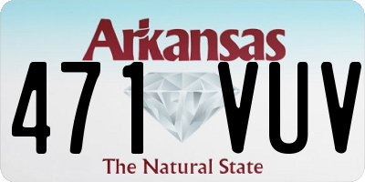 AR license plate 471VUV