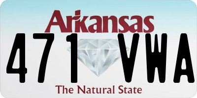 AR license plate 471VWA