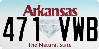 AR license plate 471VWB